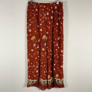 ❤️ Papa Couture Red Floral Wide Leg Lounge Pants Size XL